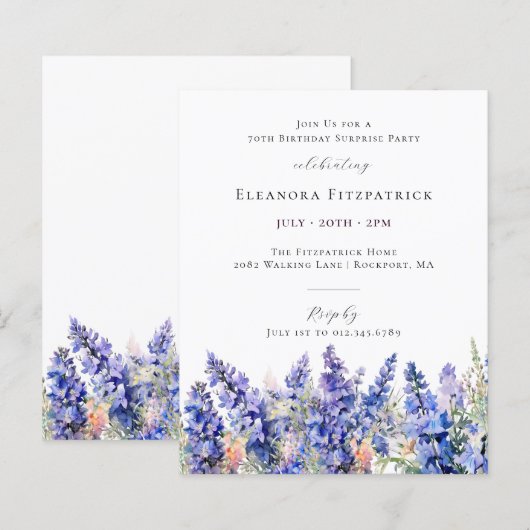 HAUSHALTSÜBERRASCHUNG 70. Geburtstag Juli Blume (Vorne/Hinten)