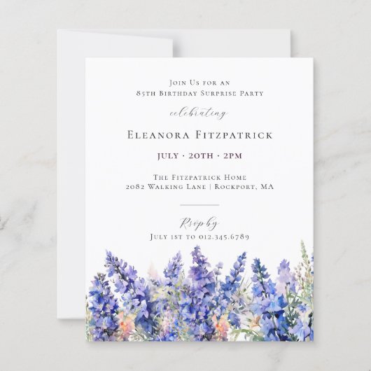 HAUSHALTSÜBERRASCHUNG 85. Geburtstag Juli Blume (Vorderseite)