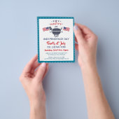 HAUSHALTSUSA Flag 4. Juli GRILLEN Party Einladung Flyer (Gruppe)