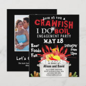 HAUSHALTSVerlobung 4 Foto Crawfish Einladung (Vorne/Hinten)