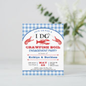 HAUSHALTSVerlobung 4 Foto Crawfish Einladung (Stehend Vorderseite)