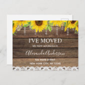 Haushaltsverschiebung Ankündigung Rustikale Sonnen Postkarte (Vorne/Hinten)