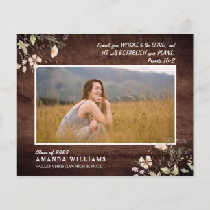 HAUSHALTSVERSE Christlicher Abschluss aus Holz