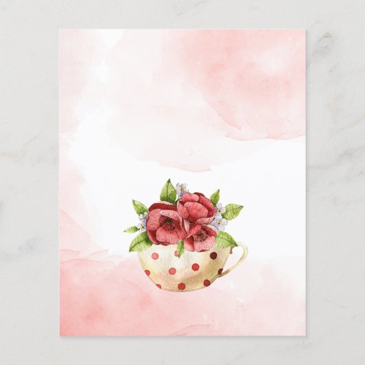 Haushaltsvorlage für Tee-Party Geburtstag (Rückseite)