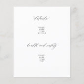 Haushaltsvorlage Schwarz-Weiß-Einladung (Rückseite)