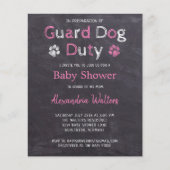 Haushaltswächter Dog Pink Girl Baby Dusche (Vorderseite)