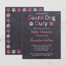 Haushaltswächter Dog Pink Girl Baby Dusche