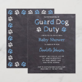 Haushaltswächter Hund Pflicht Blue Boy Baby Dusche