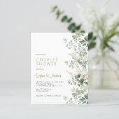 Haushaltswald Grüne Paare Dusche Einladung (Stehend Vorderseite)