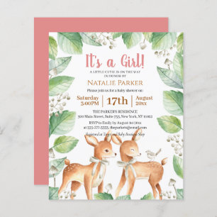 Haushaltswald Woodland Floral Girl Babydusche