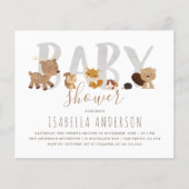 Haushaltswaldtiere Geschlechtsneutrale Babydusche (Vorderseite)