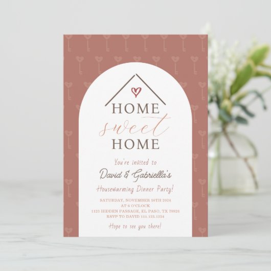 Haushaltswärmung Bearbeitbare Party Einladung (Stehend Vorderseite)