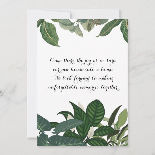 Haushaltswärmung Einladung (Rückseite)