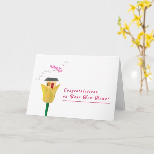 Haushaltswärmung Karte (Gelbe Blume)