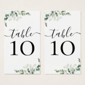 HAUSHALTSWedding Eukalyptus Kleine Tischnummer (Vorne & Hinten)