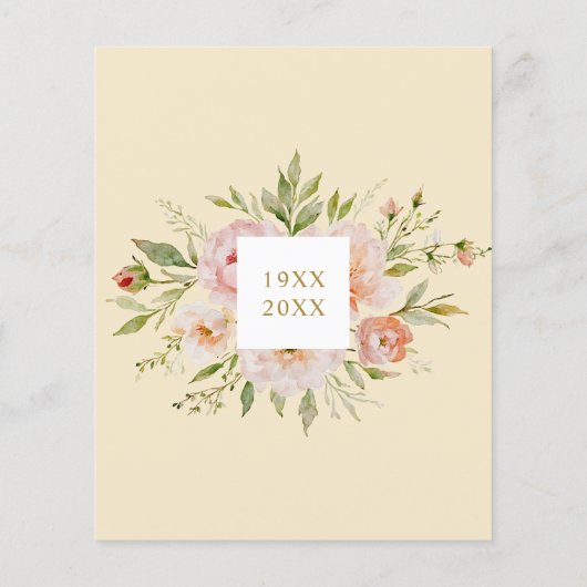 Haushaltsweiche Blume 50 Jahre Einladung (Rückseite)