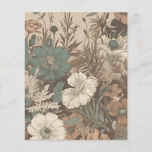 Haushaltsweiche gedämpfte Erden tönt Wildblumen Ho (Rückseite)