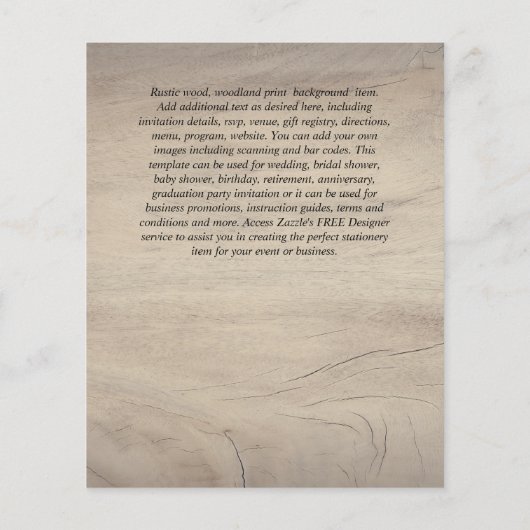 HAUSHALTSWEISSE ROSES Einladungen WEDING CHIC (Rückseite)