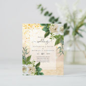 HAUSHALTSWEISSE ROSES Einladungen WEDING CHIC (Stehend Vorderseite)