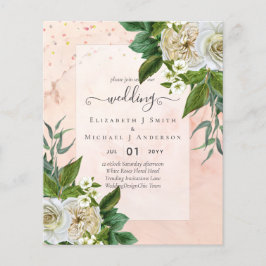 HAUSHALTSWEISSE ROSES Einladungen WEDING CHIC Flyer