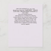 HAUSHALTSWEISSE ROSES Einladungen WEDING CHIC Flyer (Hinten)