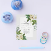 HAUSHALTSWEISSE ROSES Einladungen WEDING CHIC Flyer (Einzeln)