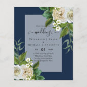 HAUSHALTSWEISSE ROSES Einladungen WEDING CHIC Flyer (Vorne)