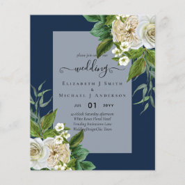 HAUSHALTSWEISSE ROSES Einladungen WEDING CHIC Flyer