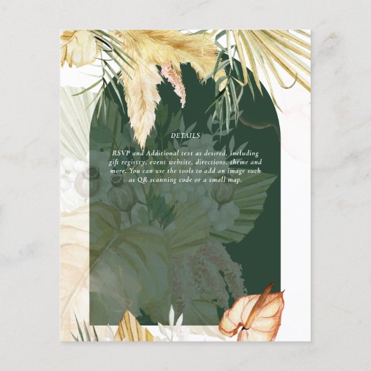 HAUSHALTSWheat Pampas Grass Wedding Flyer (Hinten)