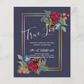 HAUSHALTSWinter Hochzeit Burgund Aquamarin Blue Mo (Vorderseite)