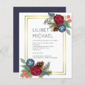 HAUSHALTSWinter Hochzeit Burgund Aquamarin Blue Mo (Vorne/Hinten)