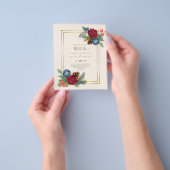 HAUSHALTSWinter Hochzeit Burgund Aquamarin Blue Mo Flyer (Gruppe)