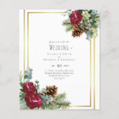 HAUSHALTSWinter Hochzeit Burgund Rose Eukalyptus (Vorderseite)