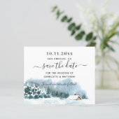 Haushaltswinterwunderland Save the Date (Stehend Vorderseite)