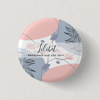 HAUSHALTSZAHL Brautparty gibt Rosa Blau Button