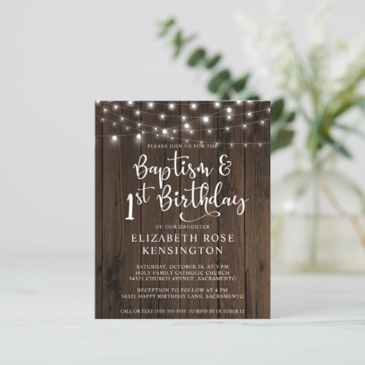 HAUSHALTSZEICHENLICHT Taufe 1. Geburtstag (Stehend Vorderseite)