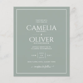 HAUSHALTSZEITMONOCHROME Hochzeit Flyer