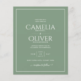 HAUSHALTSZEITMONOCHROME Hochzeit Flyer