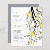 HAUSHALTSzweig, Blume QR-Code Hochzeitseinladung (Vorne/Hinten)