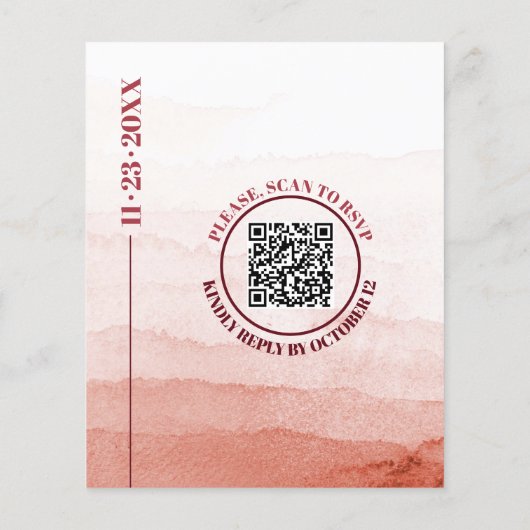 HAUSHALTSzweig Japandi Hochzeitseinladung (Rückseite)