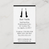 Haushaltungs-Mädchen, das grünes Service-Vakuum Visitenkarte (Rückseite)