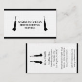 Haushaltungs-Mädchen, das grünes Service-Vakuum Visitenkarte (Vorne/Hinten)