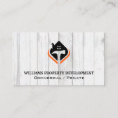 Haushammerlogo | Holzrahmen Visitenkarte (Vorderseite)