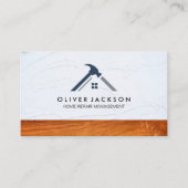 Haushammerlogo | Stucco Wood Visitenkarte (Vorderseite)