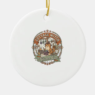 Haushexenküche Katze Cottage Witch Kitchen Cat Keramik Ornament