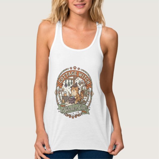 Haushexenküche Katze Cottage Witch Kitchen Cat Tank Top (Vorderseite)