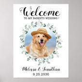 Haushochzeit Begrüßung Personalisierter Hund Foto Poster (Vorne)