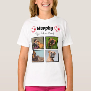Haushund 4 Foto Collage individuelles Shirt für Mä