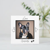 Haushund individuell anpassbares Beileid zum Herun Karte (Stehend Vorderseite)