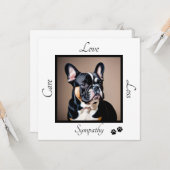 Haushund individuell anpassbares Beileid zum Herun Karte (Vorderseite/Rückseite Beispiel)